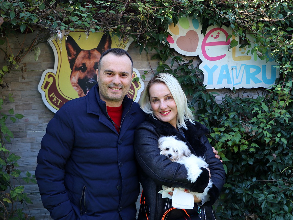 Antalya'dan Gürler ailesi Morkie yavrularına kavuştular