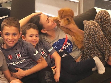 Emina Jahovic, oğulları için Toy Poodle sahibi oldu