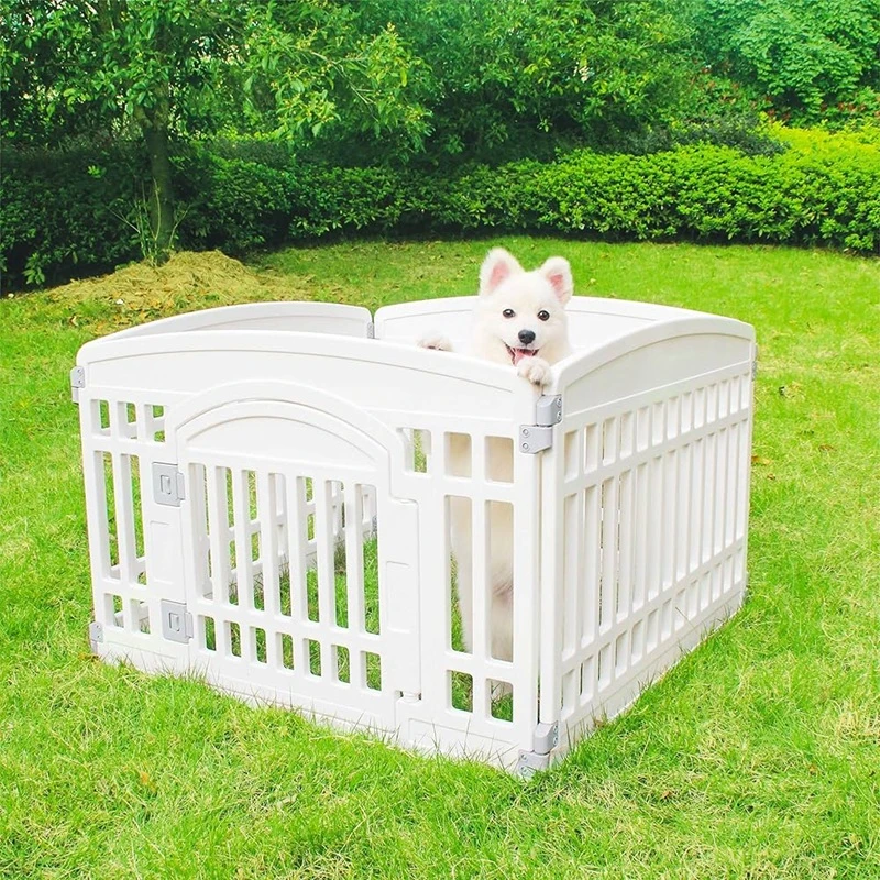 4 Panelli Katlanabilir,Kapılı,İç/Dış Mekan Evcil Hayvan Oyun Parkı 2